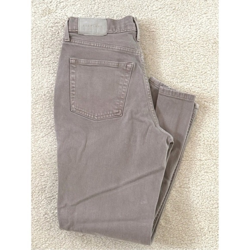 Everlane The Original Cheeky Jean Clay Taupe Organic Cotton High Rise 26 Crop